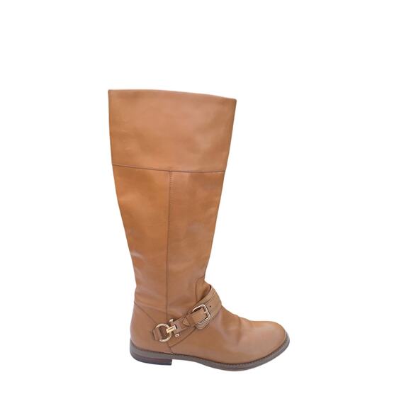 Genuine Coach Tan Leather Tall Riding Boots Light Brown Tan Size 7 - Picture 4 of 10